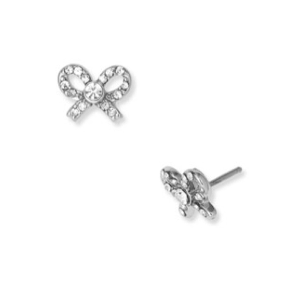 Vintage juicy couture crystal bow stud earrings